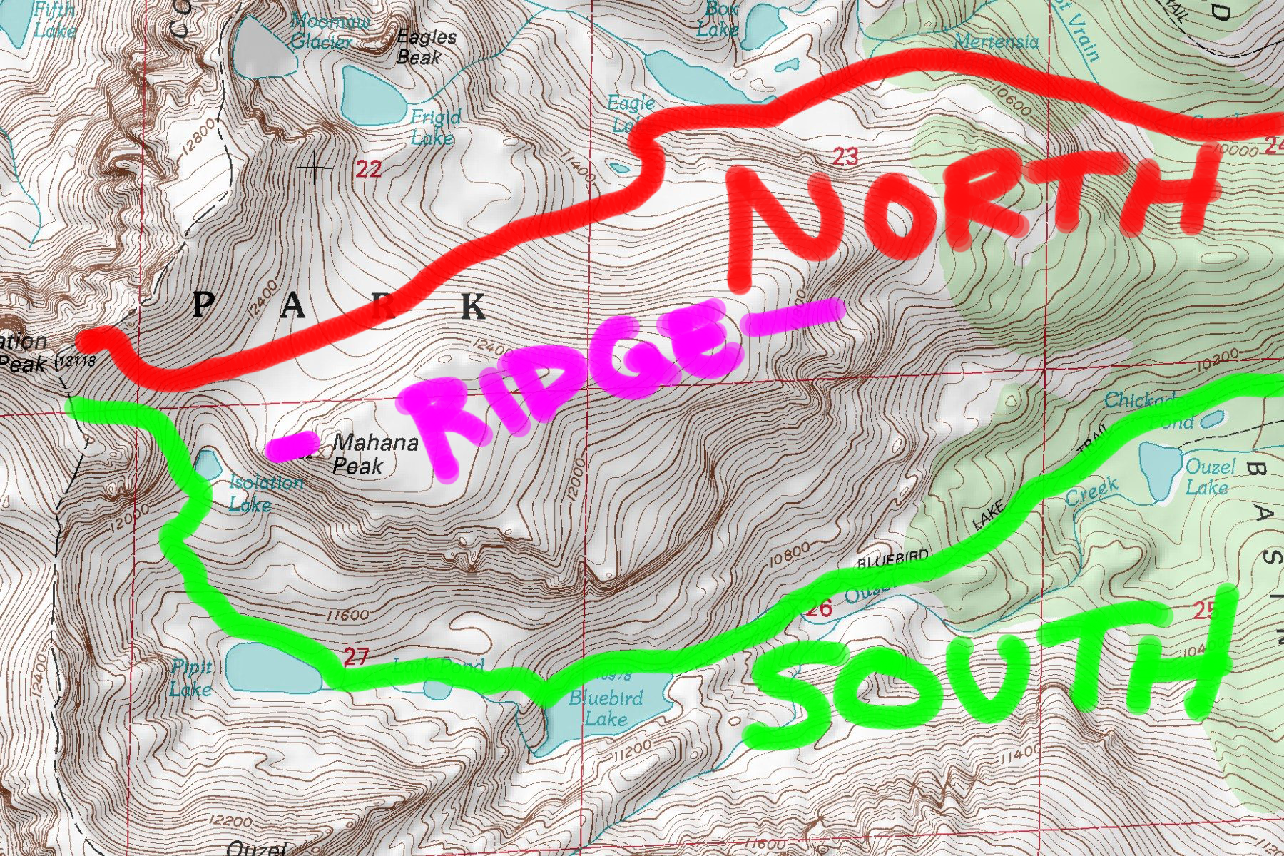 Mahana Ridge North and South Routes
